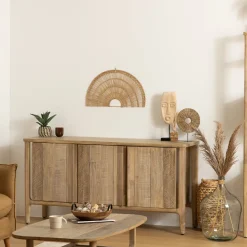 Abanico Decorativo Beige 60x35Cm