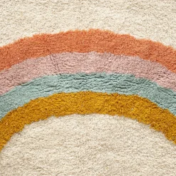 Alfombra arcoíris TUFT RAINBOW con flecos