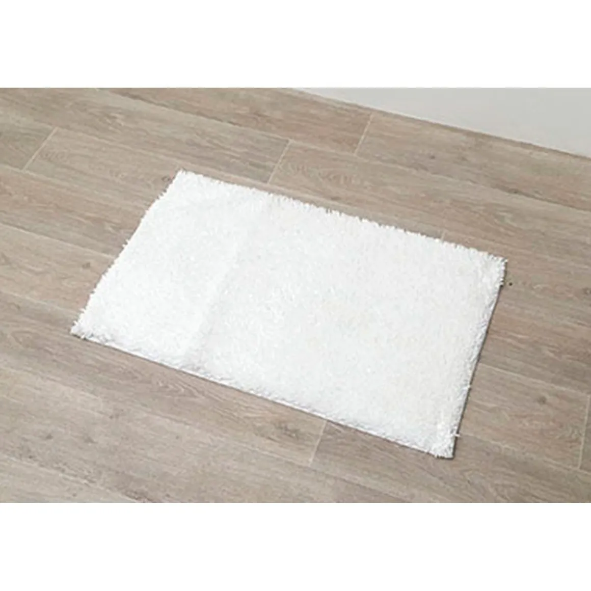 Alfombra Baño Microfibra Blanca 50x80Cm