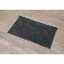 Alfombra Baño Microfibra Gris 45x75Cm