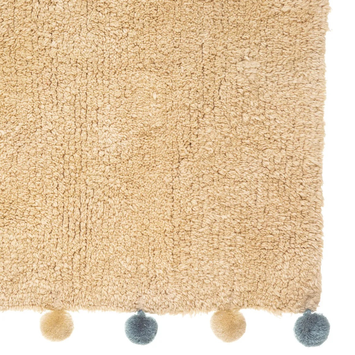 Alfombra Beige Con Pompones 100x150M