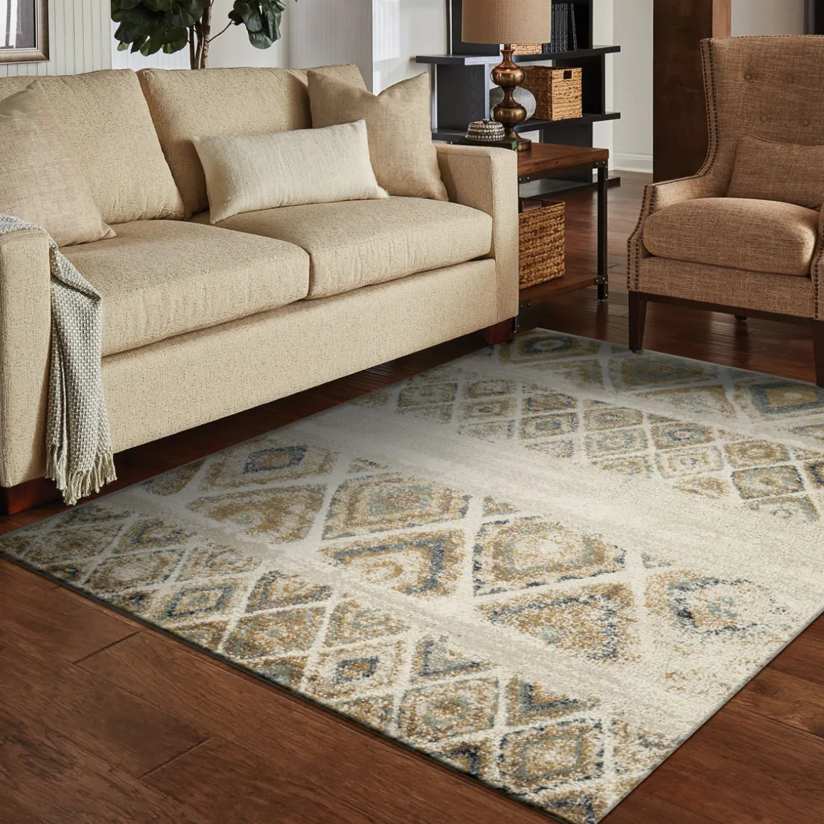 Alfombra Cuatro Beige 80x150Cm