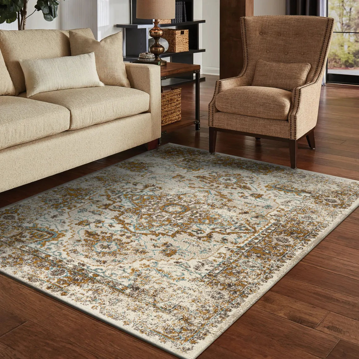 Alfombra Cuatro Beige 80x150Cm