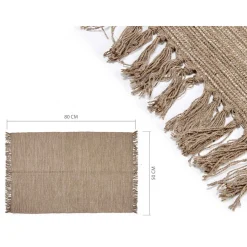 Alfombra De Algodón Marrón 50x80Cm