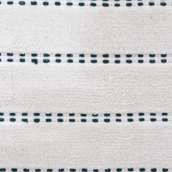 Alfombra de Baño Azul Petróleo Con Pompones 50x75c