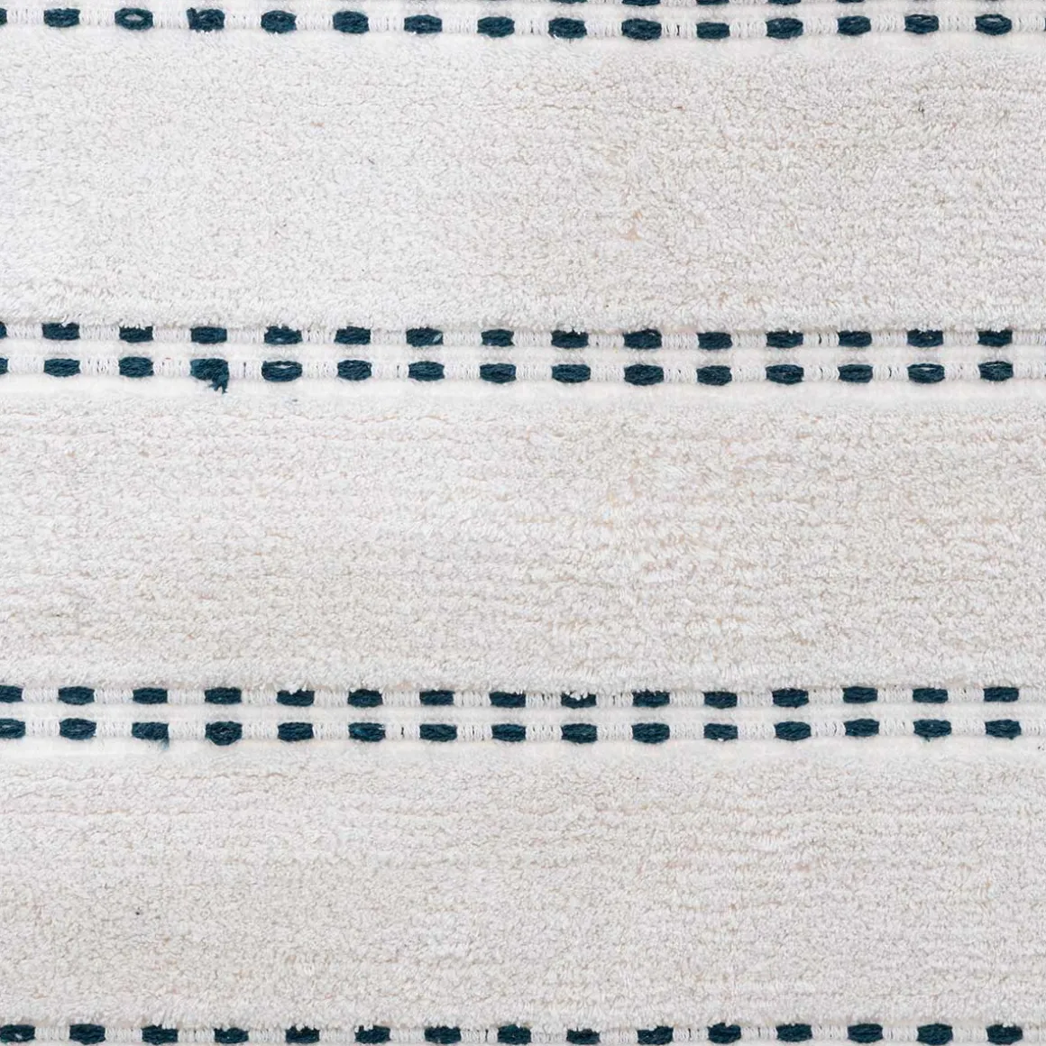 Alfombra de Baño Azul Petróleo Con Pompones 50x75c