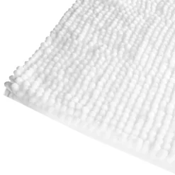 Alfombra De Baño Chenilla Blanca 80x50Cm