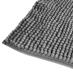 Alfombra De Baño Chenilla Gris 80x50Cm