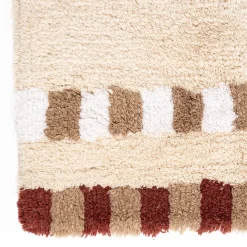 Alfombra de baño FLORENCE de algodón beige 50x80cm