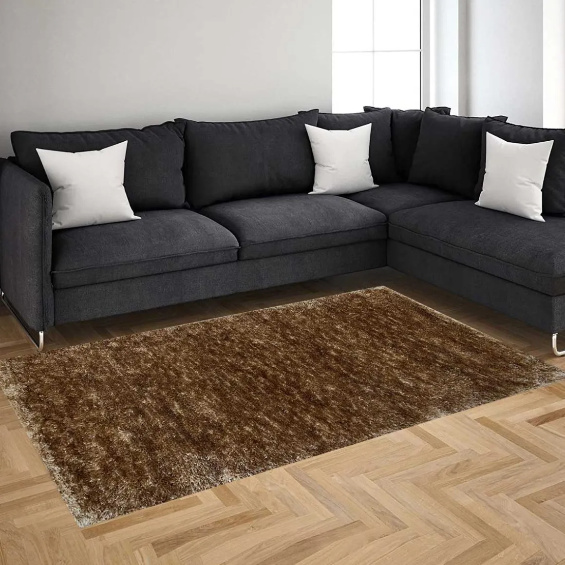 Alfombra De Baño Marrón 50x80cm