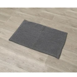 Alfombra De Baño Microfibra Gris 50x80Cm
