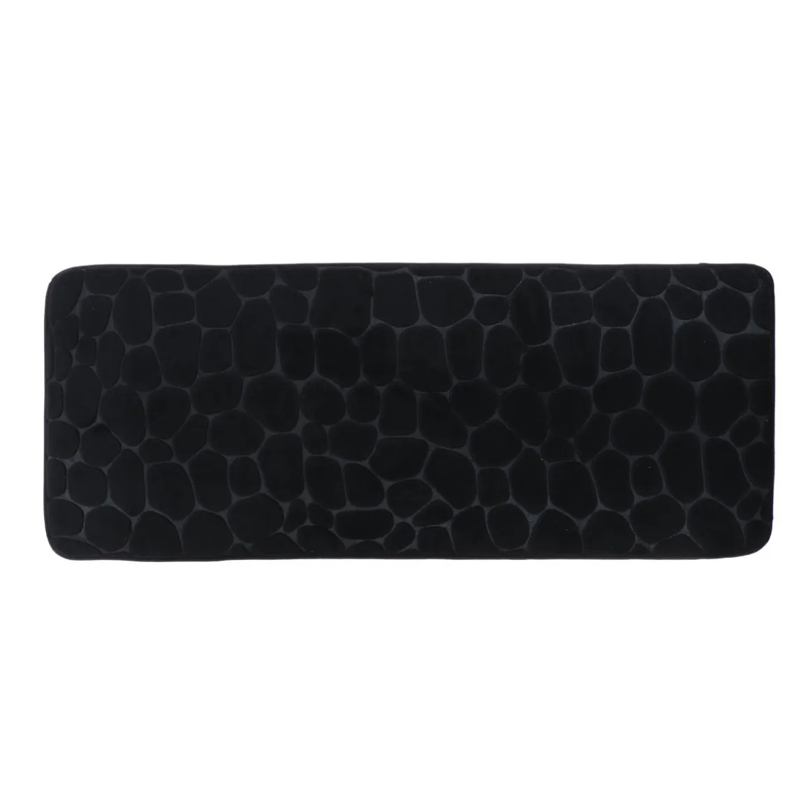 Alfombra de baño microfibra MEMOIRE negro 45x120cm