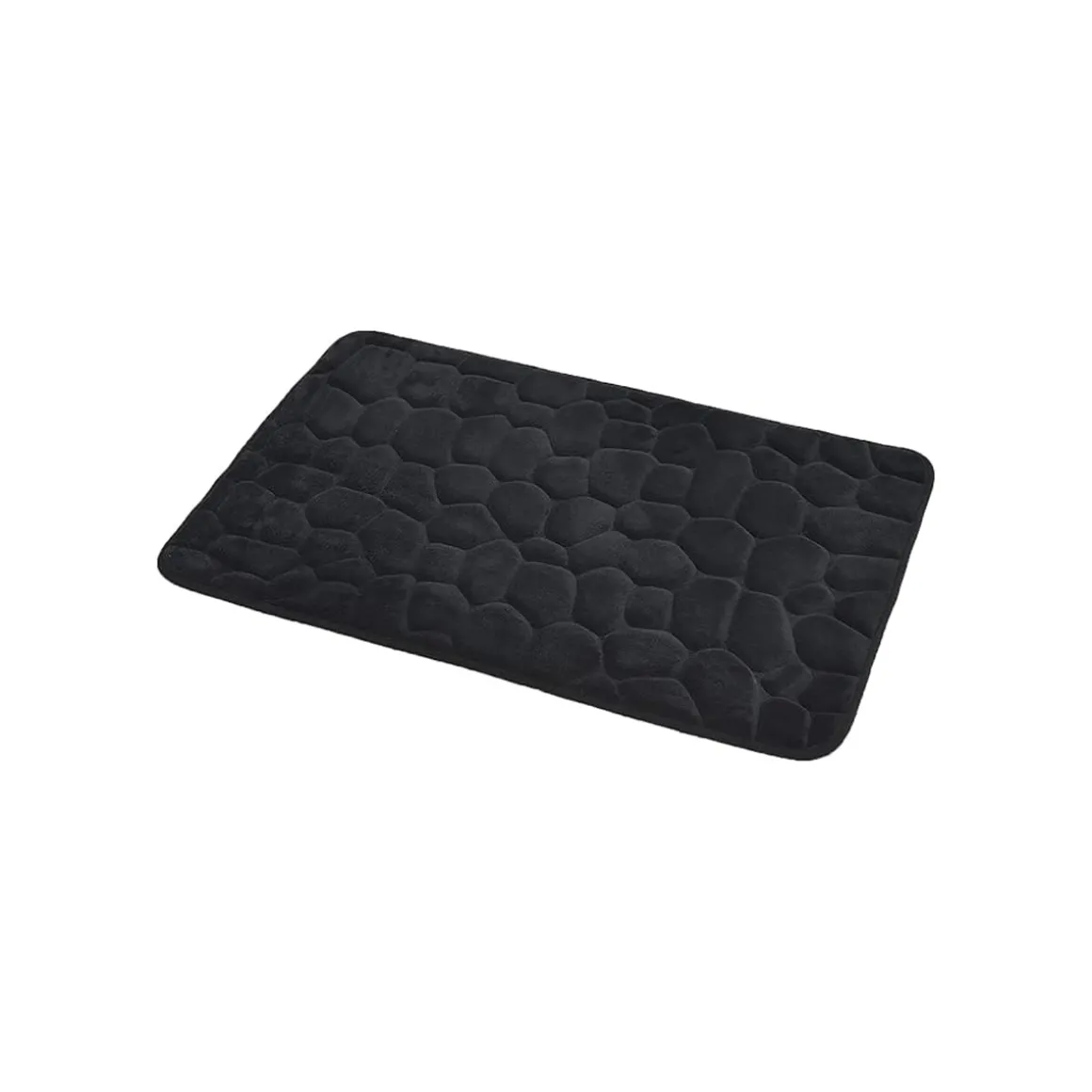 Alfombra de baño microfibra MEMOIRE negra 50x80cm