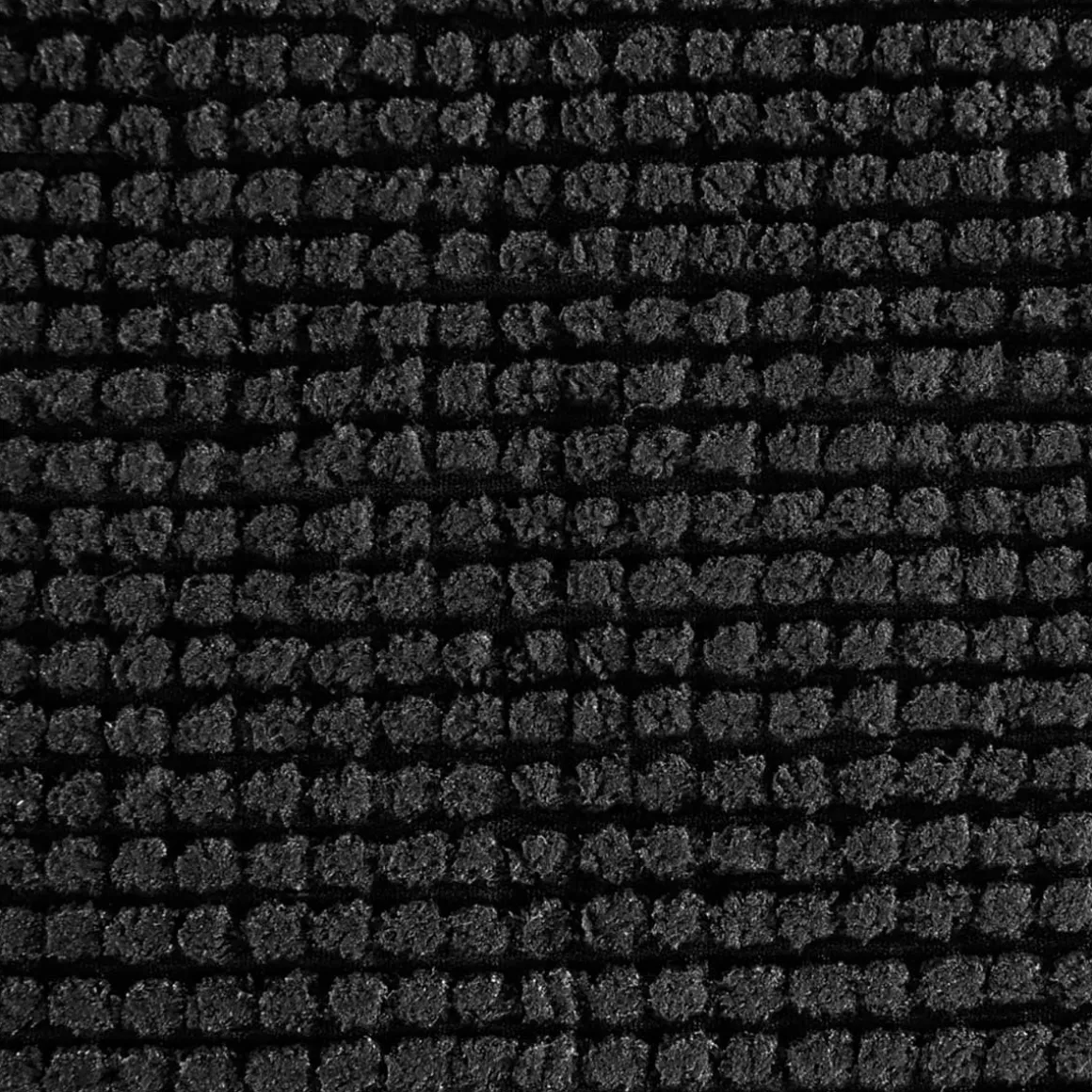 Alfombra De Baño Negra Chenilla 80x50Cm