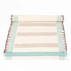 Alfombra de cocina WONJA beige y azul 60x150cm