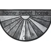 Alfombra De Entrada Medialuna Gris Home Sweet Home