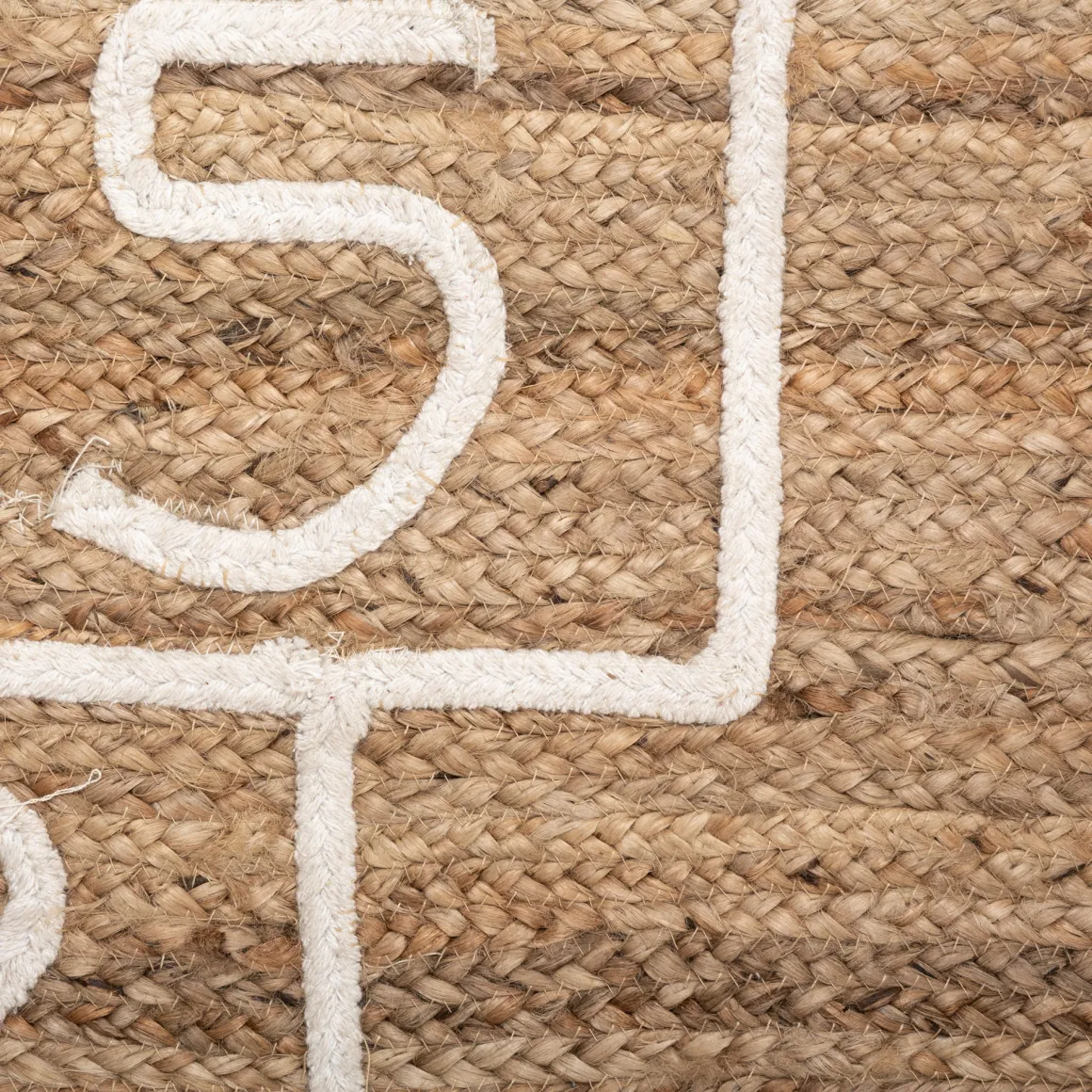 Alfombra de yute con juego