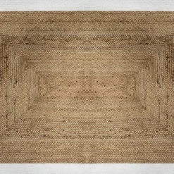 Alfombra de yute natural/blanca 120x170cm