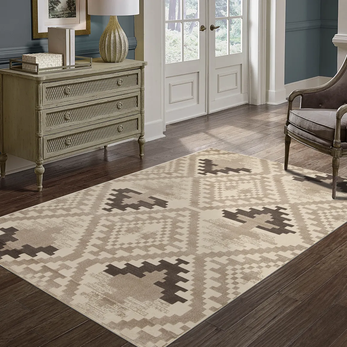 Alfombra Dinia Tetris Beige 133x190cm