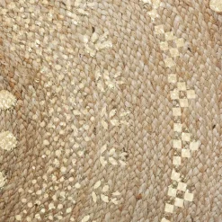 Alfombra dorada de yute 115cm