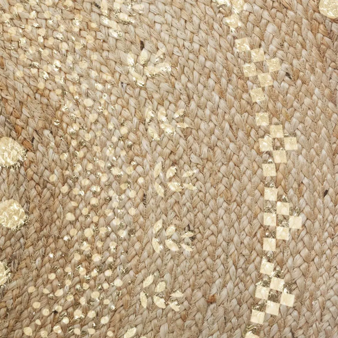 Alfombra dorada de yute 115cm