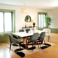 Alfombra estampada MALAKITE de yute 120x170cm