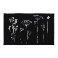 Alfombra Herbier Negra 50x80cm