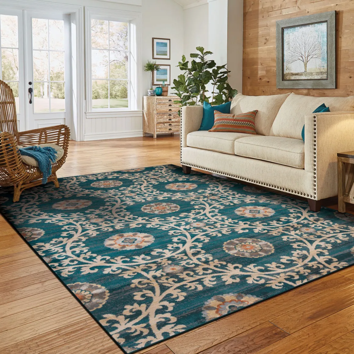 Alfombra Lene Azul 200x285Cm