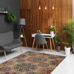 Alfombra Lene Rojo/Azul 160x235Cm