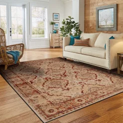 Alfombra Lene Rojo/Beige 120x160Cm