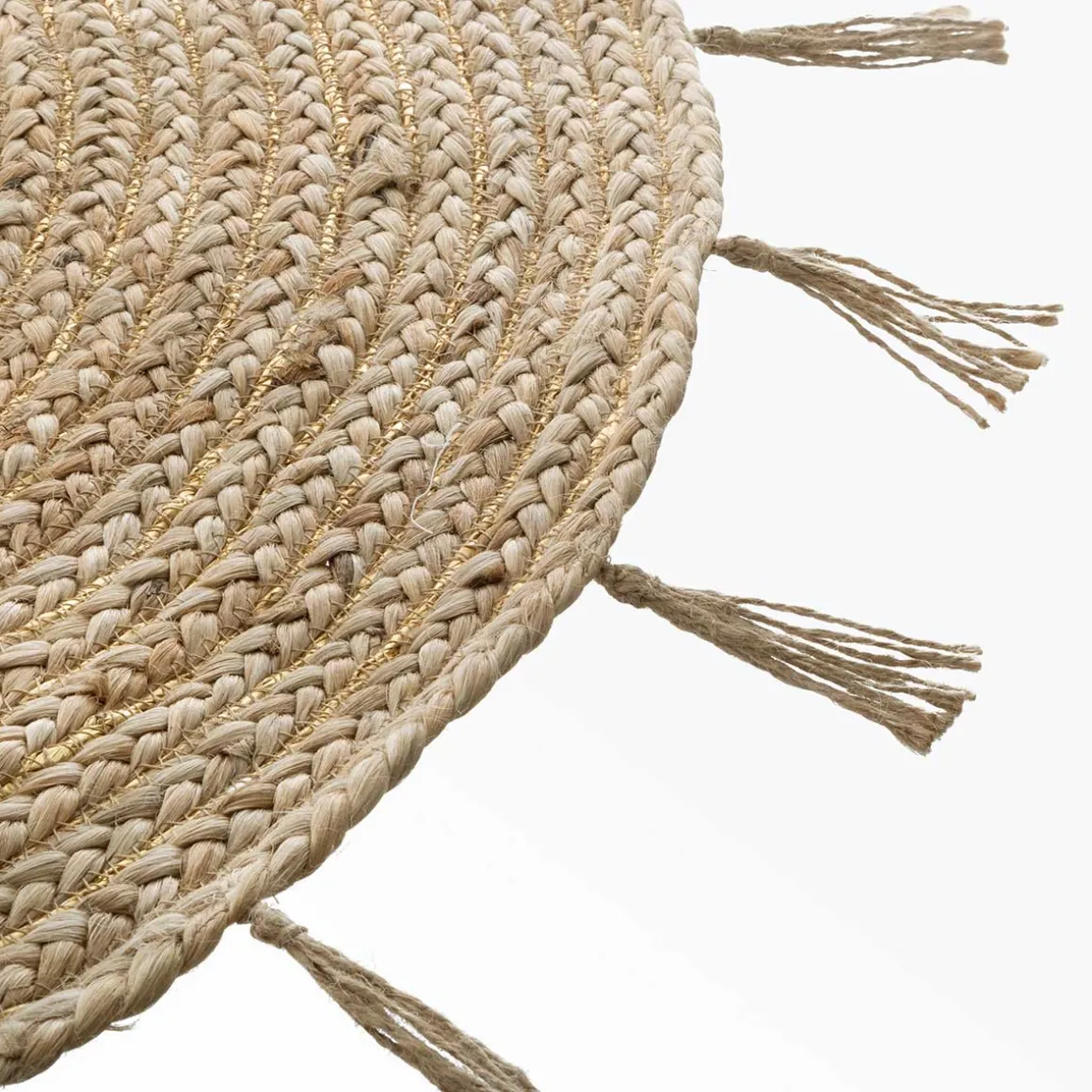 Alfombra LUREX COSY beige de yute 80cm