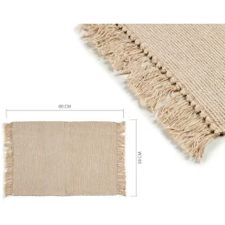 Alfombra Natural De Algodón 50x80Cm