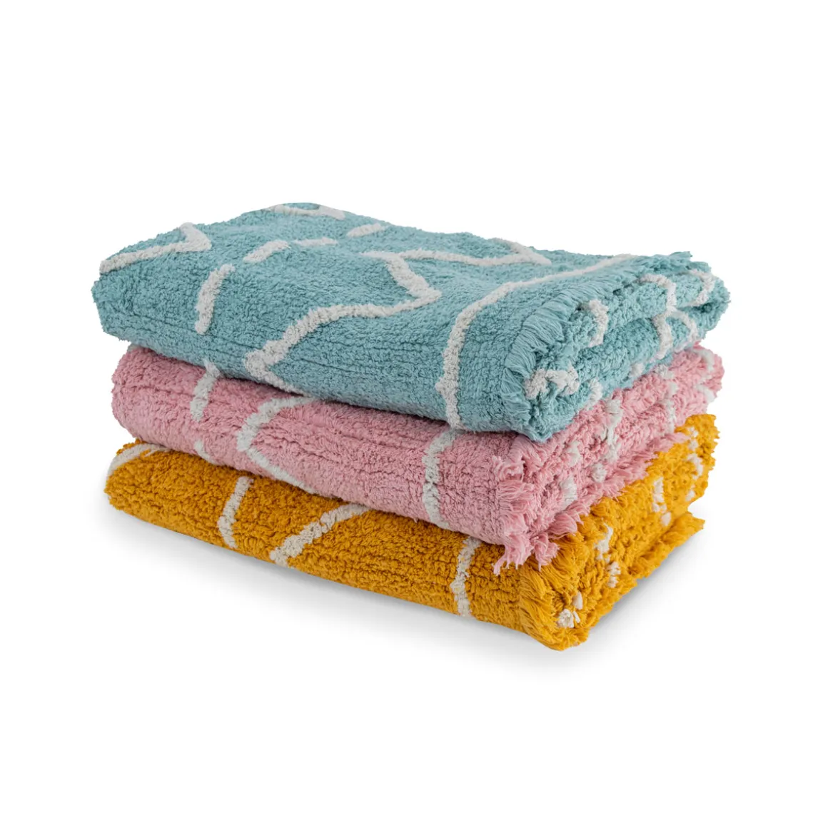 Alfombra Paty Verde Agua/Blanca 120x160Cm