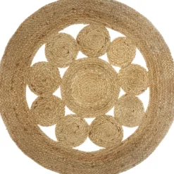 Alfombra Redonda De Yute Ajoure D80Cm