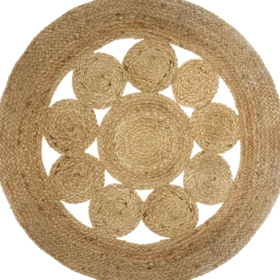 Alfombra Redonda De Yute Ajoure D80Cm