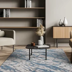 Alfombra Viqi Waves Azul 80x150cm