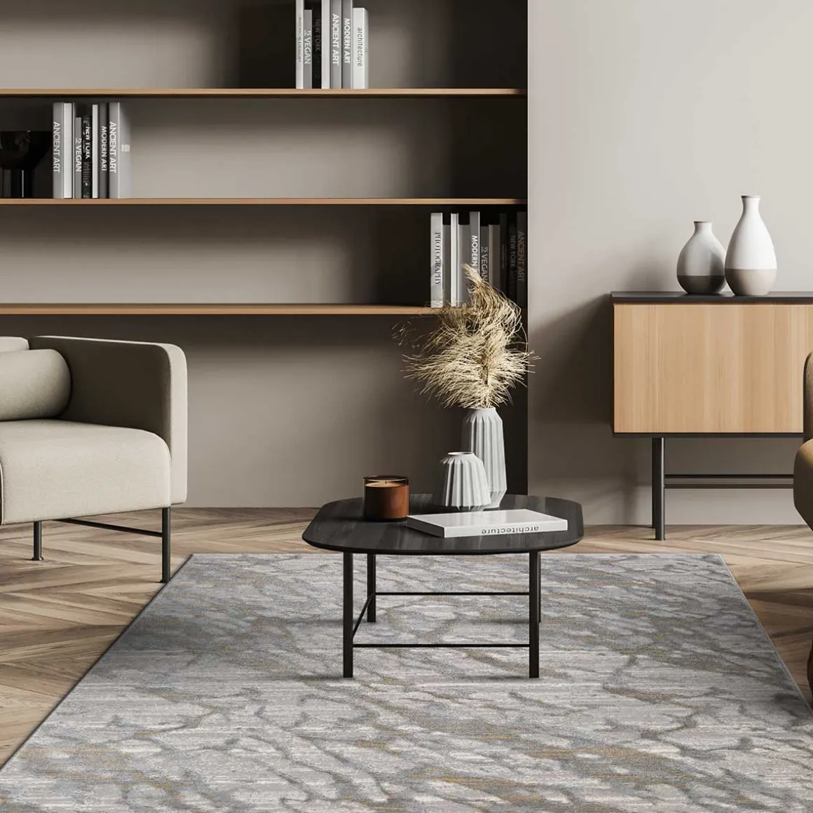 Alfombra Viqi Waves Beige 80x150cm