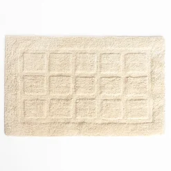 Alfombra wc EVIE beige de algodón 50x80cm