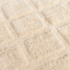 Alfombra wc EVIE beige de algodón 50x80cm
