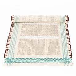 Alfombra WONJA taupe y azul 60x150cm