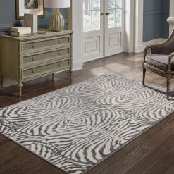 Alfombra Zaha Cebra Gris 200x285Cm