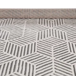 Alfombra Zaha Geométrica Beige 80x150Cm