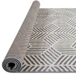 Alfombra Zaha Geométrica Gris 133x190Cm