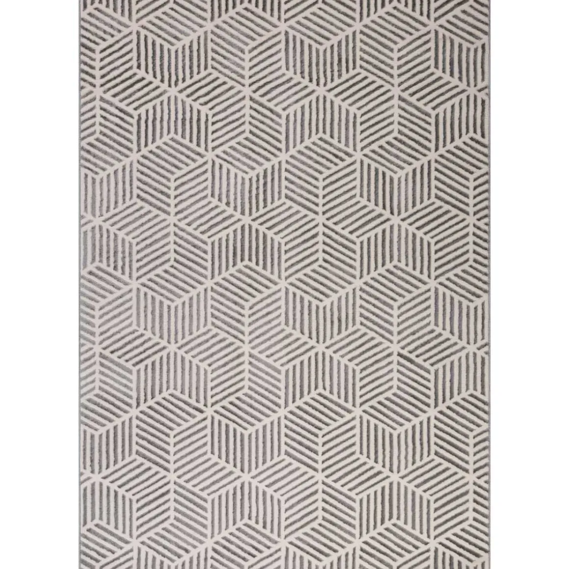 Alfombra Zaha Geométrica Gris 200x285Cm