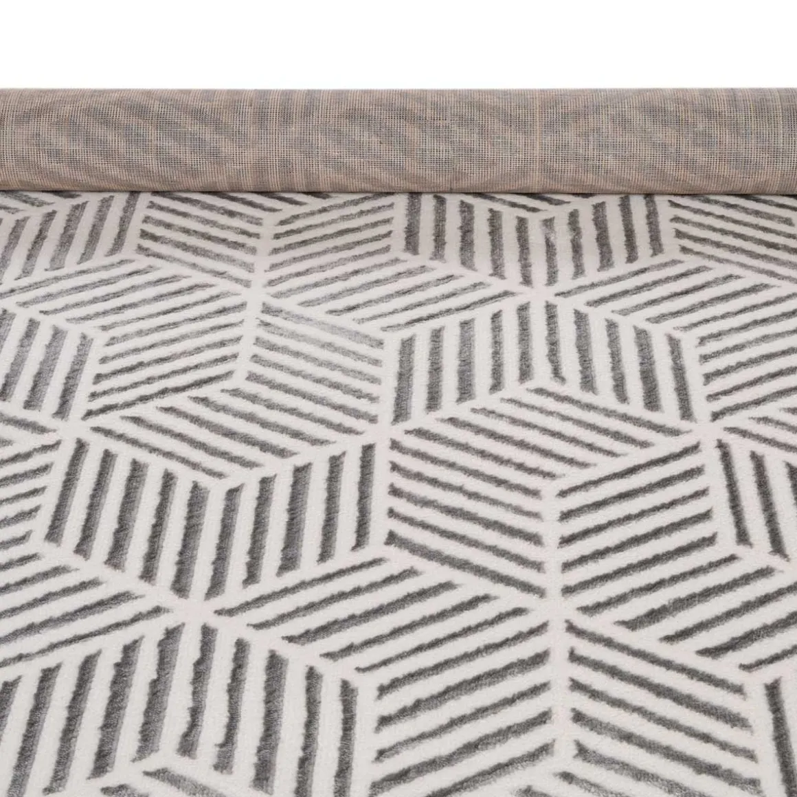 Alfombra Zaha Geométrica Gris 200x285Cm