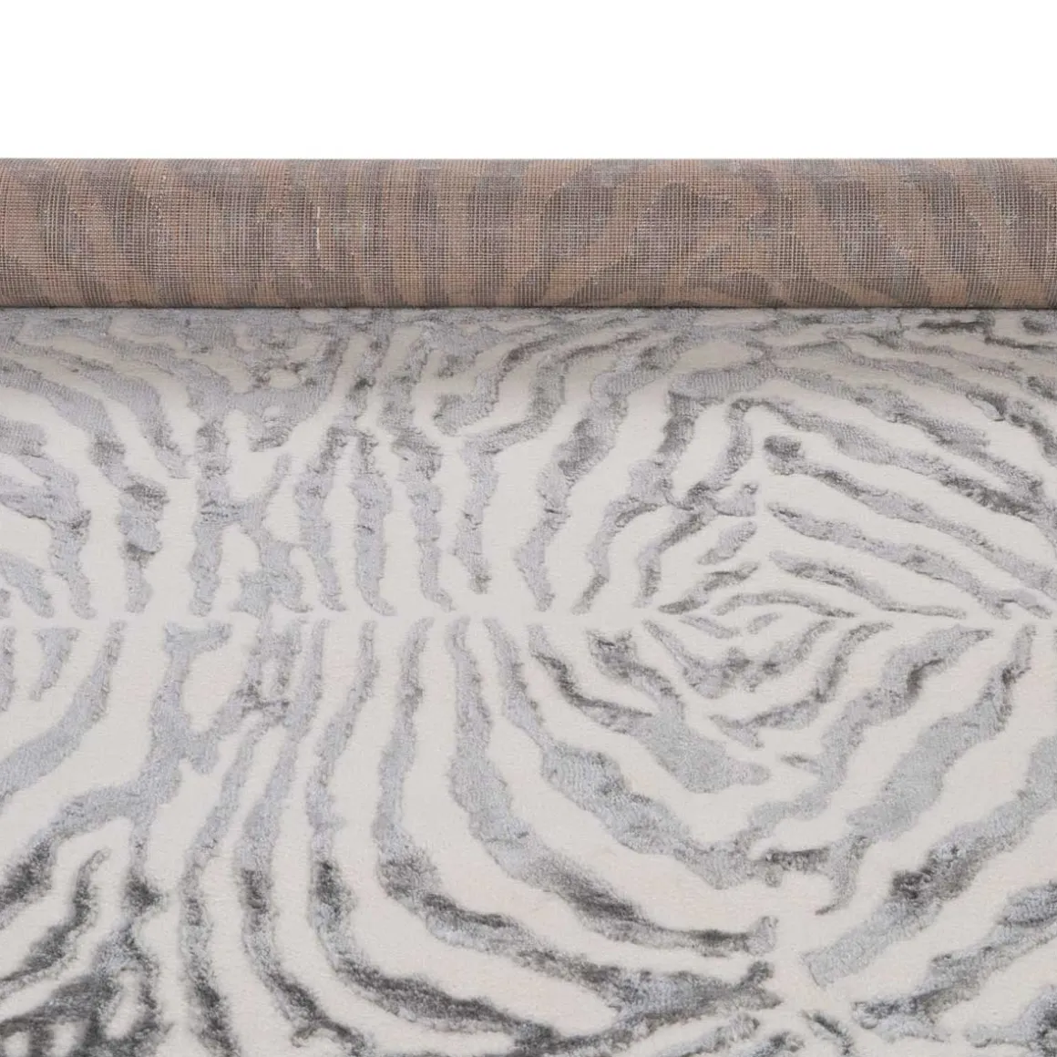 Alfombra Zaha Gris Cebra 240x340Cm