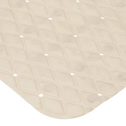 Alfombrilla antideslizante color lino para bañera