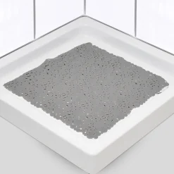 Alfombrilla Baño Antidesl. Burbujas Gris