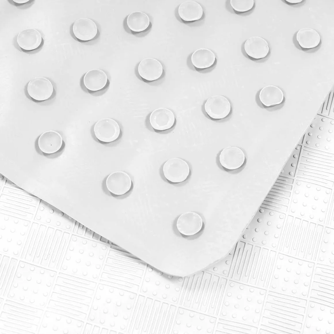 Alfombrilla De Baño Antideslizante Blanca 53x53cm