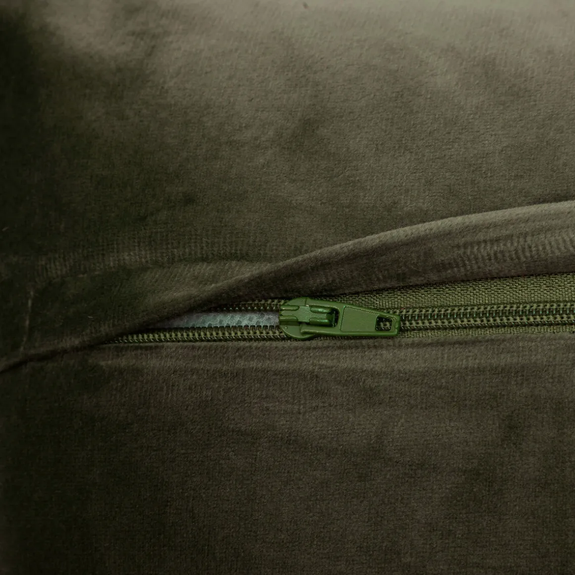 Almohada Bouclette Verde Caqui Automne 30x50cm